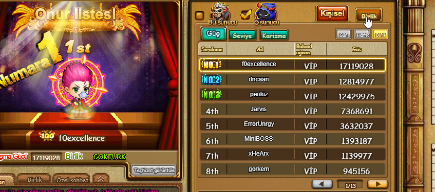 ONUR LİSTESİ